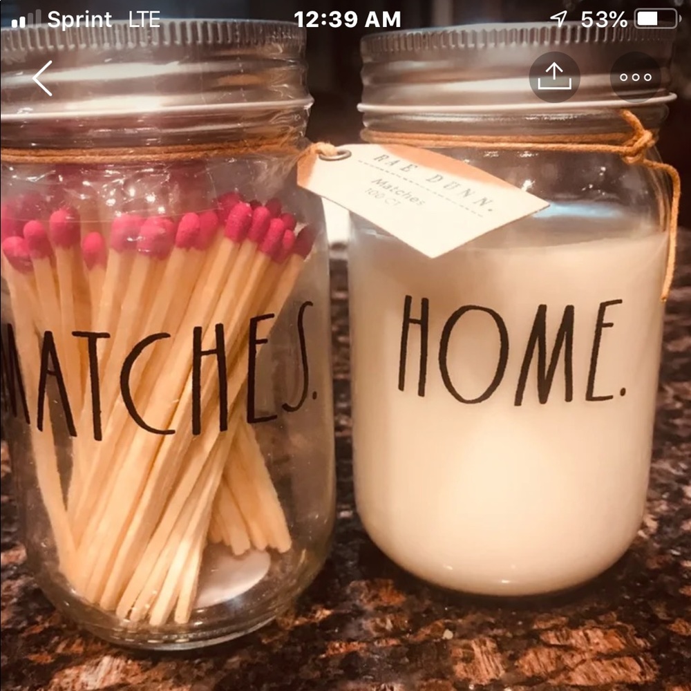 Rae Dunn candles & matched